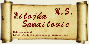 Milojka Samailović vizit kartica